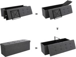 Songmics Opvouwbare Schoenenbank, Voetenbank 120L, 300 Kg Draagvermogen -Songmics Winkel LSF76GYZ 1 0948