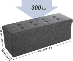 Songmics Opvouwbare Schoenenbank, Voetenbank 120L, 300 Kg Draagvermogen -Songmics Winkel LSF76GYZ 2 c271