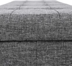 Songmics Donkergrijze MDF Opbergpoef - 15"D X 43"B X 15"H 12 Songmics Donkergrijze MDF Opbergpoef - 15"D X 43"B X 15"H -Songmics Winkel LSF77K 6 04f5