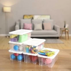 Songmics Set Van 12 Transparante Schoenopbergdozen Met Deksel -Songmics Winkel LSP12WT 5 df6a