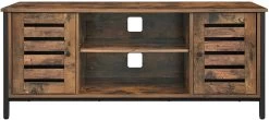 Tv-meubel Lance 110cm 2 Deuren 2 Vakken - Rustiek Bruin/zwart