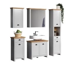 Badkamercombinatie Landside | Wastafelmeubel, Kolom-, Hang-, Spiegel- En Bijzetkast | Artisan Oak -Songmics Winkel Landside BD 2118 902 F4 dynamisch D Freisteller 20221020 8032