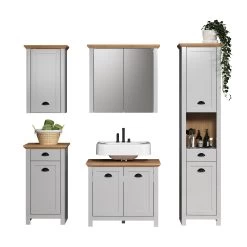 Badkamercombinatie Landside | Wastafelmeubel, Kolom-, Hang-, Spiegel- En Bijzetkast | Artisan Oak -Songmics Winkel Landside BD 2118 902 F4 frontal D Freisteller 20221020 2e53