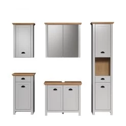 Badkamercombinatie Landside | Wastafelmeubel, Kolom-, Hang-, Spiegel- En Bijzetkast | Artisan Oak -Songmics Winkel Landside BD 2118 902 F4 frontal Freisteller 20221020 d58a