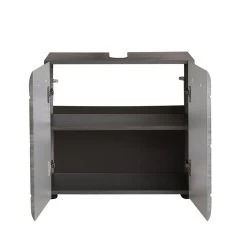 Wastafelmeubel Line | 60 X 31 X 57 Cm | Smoky Silver-design -Songmics Winkel Line Skin BD 1898 301 21 frontal geoeffnet Freisteller e9b3