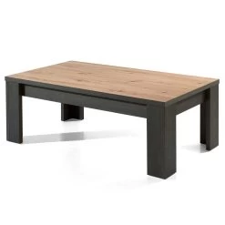 Salontafel Lodz 135x70 - Eik/zwart -Songmics Winkel Lodz tv salontafel 21e4