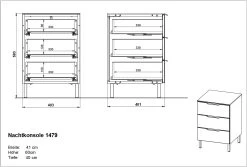Nachtkastje Karsten - Kasjmier/walnoot -Songmics Winkel MA 1479 BEM 73a2