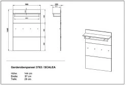 Kapstokpaneel Scifo - Wit 18 Kapstokpaneel Scifo - Wit -Songmics Winkel MA 3763 BEM 8874