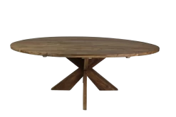 Eettafel Mosy 180x100cm Ovaal Met Kruispoot – New Vintage/teak -Songmics Winkel MJH210VTG 4 f63f