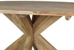 Eettafel Mosy 180x100cm Ovaal Met Kruispoot – Naturel/teak -Songmics Winkel MJH210 4 3059
