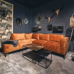 Hoekbank Morgan Links Velours - Amber