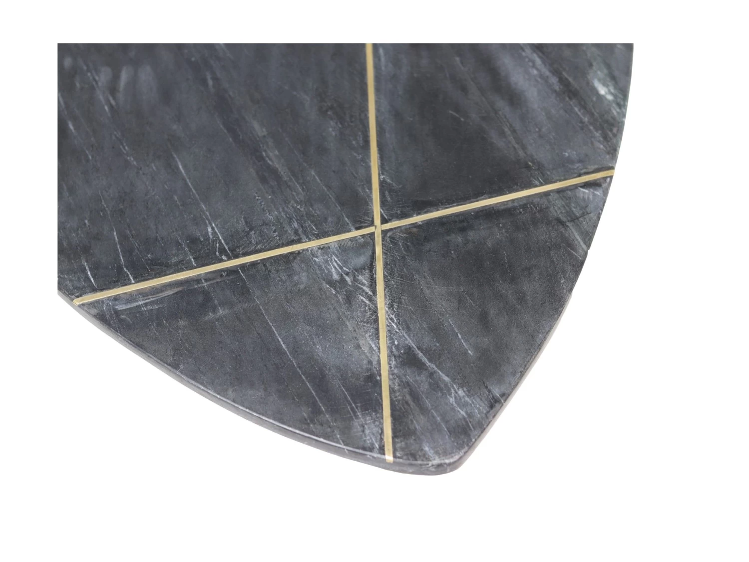 Salontafel Chandler 90x60cm - Zwart/goud 4 Salontafel Chandler 90x60cm - Zwart/goud - Afbeelding 2