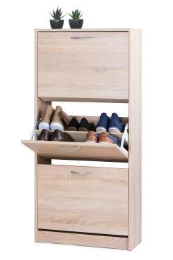 Schoenenkast Maicon 58cm 3 Deuren - Sonoma Eik -Songmics Winkel Mainz 1 se 2 bdc2