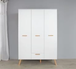 Kinderkledingkast Mats | 130 X 60 X 190 Cm | Wit -Songmics Winkel Mats BZ 1976 613 01 frontal 20210420 d7cb