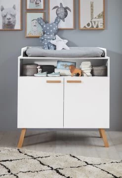 Luiertafel Met Opbergruimte Mats | 96 X 78 X 105 Cm | Wit -Songmics Winkel Mats BZ 1976 630 01 frontal D 20210420 3aba