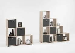 FMD Opbergrek Mega 6 Vakken - Bruine Eik -Songmics Winkel Mega 1 3 Eiche 50c5