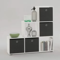 FMD Opbergrek Mega 6 Vakken - Wit