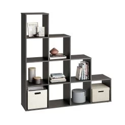 FMD Opbergrek Mega 10 Vakken - Grijs