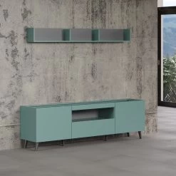 Tv-meubelset Melton | 181 X 42 X 175 Cm | Anthracite Blue -Songmics Winkel Melton WO 2210 326 31 dynamisch 20230330 9310