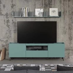 Tv-meubelset Melton | 181 X 42 X 175 Cm | Anthracite Blue -Songmics Winkel Melton WO 2210 326 31 frontal D 20230331 4c01
