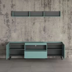 Tv-meubelset Melton | 181 X 42 X 175 Cm | Anthracite Blue -Songmics Winkel Melton WO 2210 326 31 frontal ge f. 20230331 4db3