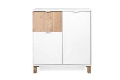 Commode Mercos 80cm 3 Deuren - Wit/old Style -Songmics Winkel Menorca 01A Kommode frontal fcdb