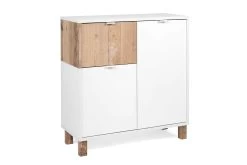 Commode Mercos 80cm 3 Deuren - Wit/old Style -Songmics Winkel Menorca 01A Kommode perspektive 1e7a