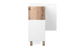 Commode Mercos 80cm 3 Deuren - Wit/old Style -Songmics Winkel Menorca 01A Kommode seite offen 9f0a