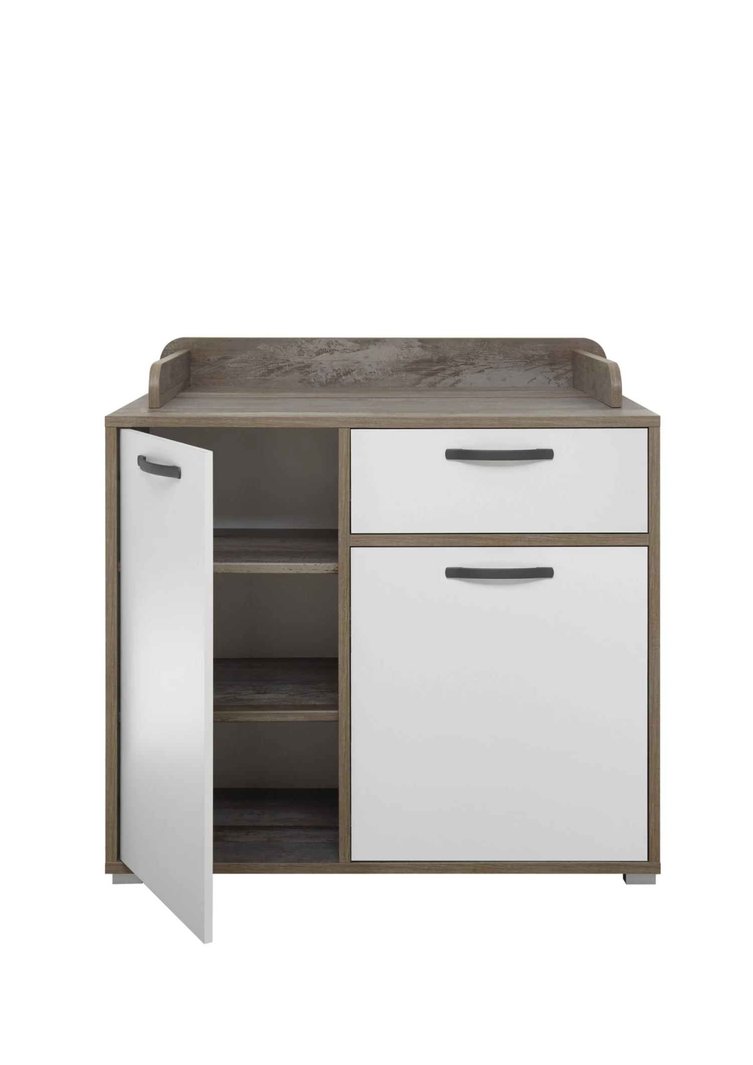 Commode Petrus Met 2 Deuren & 1 Lade - Wit/drijfhout 8 Commode Petrus Met 2 Deuren & 1 Lade - Wit/drijfhout - Afbeelding 6