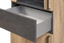 Vitrinekast Netta | 63 X 45 X 182 Cm | Met Ledverlichting | Eiken-design -Songmics Winkel NETO ELX1 detail 5 8ee1