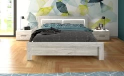 Bed Neal 140x200 Met Verlichting - Grijze Eik -Songmics Winkel NEVA CAC LIT 8df9