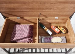 Schoenenbank Shoeplace Industrieel - Antraciet/eik -Songmics Winkel Naamloos aef8