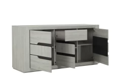 Dressoir Lanthe 190cm, 3 Deuren 1 Lade - Laguna Eik -Songmics Winkel Naamloos c1de