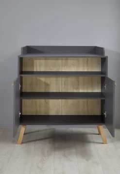 Luiertafel Met Opbergruimte Mats | 96 X 78 X 105 Cm | Donkergrijs -Songmics Winkel Naamloos f17a