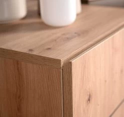 Commode Ted 80cm 2 Deuren - Eik/zwart -Songmics Winkel Nola Detail 4 056b