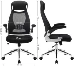 Songmics Bureaustoel Xavi - Zwart -Songmics Winkel OBN86BK 5 4738