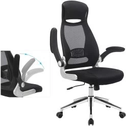 Songmics Bureaustoel Xavi - Zwart -Songmics Winkel OBN86BK 6 558b