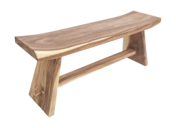 Decoratieve Bank Osaka 120cm – Bleek Munggur -Songmics Winkel OS120 3 9332