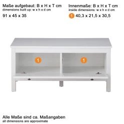 Opbergbank Hal Ole | 91 X 35 X 45 Cm | Wit 7 Opbergbank Hal Ole | 91 X 35 X 45 Cm | Wit -Songmics Winkel Ole GD 1839 310 01 Datenblatt 20180702 11a6