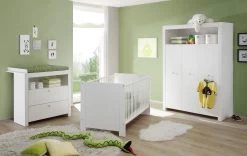 Babykamercombinatie Olivia/Julie | Luiertafel, Bed, Kledingkast | Wit -Songmics Winkel Olivia BZ 1553 605 01 dynamisch D 20150615 6445