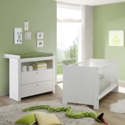 Babykamercombinatie Olivia/Julie | Luiertafel, Bed | Wit