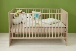 Babybed Olivia | 144 X 78 X 83 Cm | Light Oak Melamine -Songmics Winkel Olivia BZ 1553 620 45 frontal D 20190307 fc2e