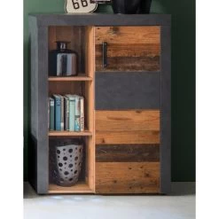 Opbergkast Indy | 87 X 34 X 118 Cm | Old Wood-decor