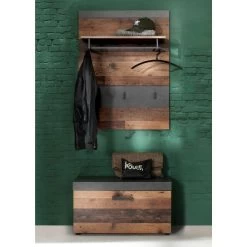 Garderobecombinatie Indy | Paneel En Bank | Old Wood-design