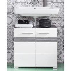 Wastafelmeubel Set-One | 60 X 34 X 56 Cm | Smoky Silver