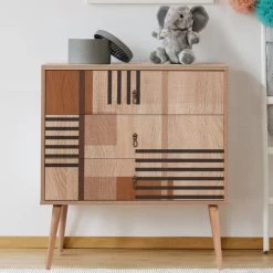 Vella Commode | Melaminegecoat | UV-Bedrukking | Bevestigbaar Aan De Muur | Veelkleurig