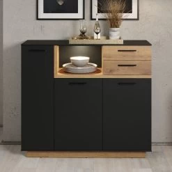 Dressoir Synnax | 128 X 40 X 113 | Anthracite Oak 18 Dressoir Synnax | 128 X 40 X 113 | Anthracite Oak -Songmics Winkel Ontwerp zonder titel 5f09