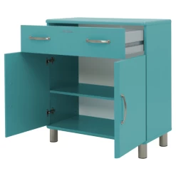 Bijzetkastje Malibu 2 Deuren 1 Lade - Laguneblauw -Songmics Winkel Ontwerp zonder titel 10 362b