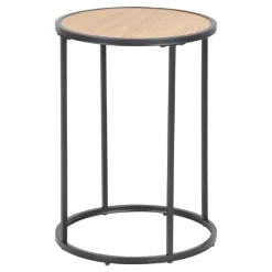 Bijzettafeltje Dover ø40cm - Zwart/wilde Eik -Songmics Winkel Ontwerp zonder titel 16 a066