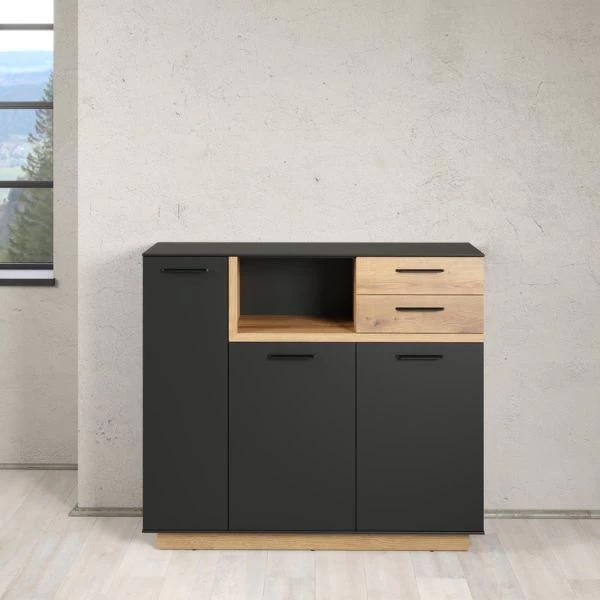 Dressoir Synnax | 128 X 40 X 113 | Anthracite Oak 3 Dressoir Synnax | 128 X 40 X 113 | Anthracite Oak